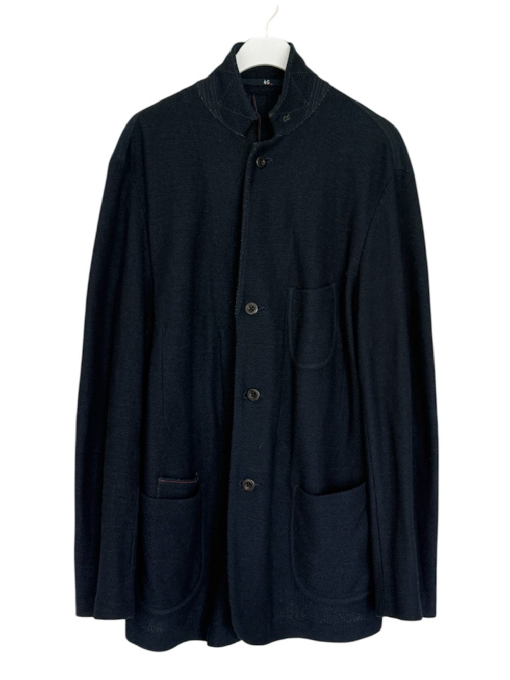 45r - 45rpm Men's Indigo knit Button-Front Jacket